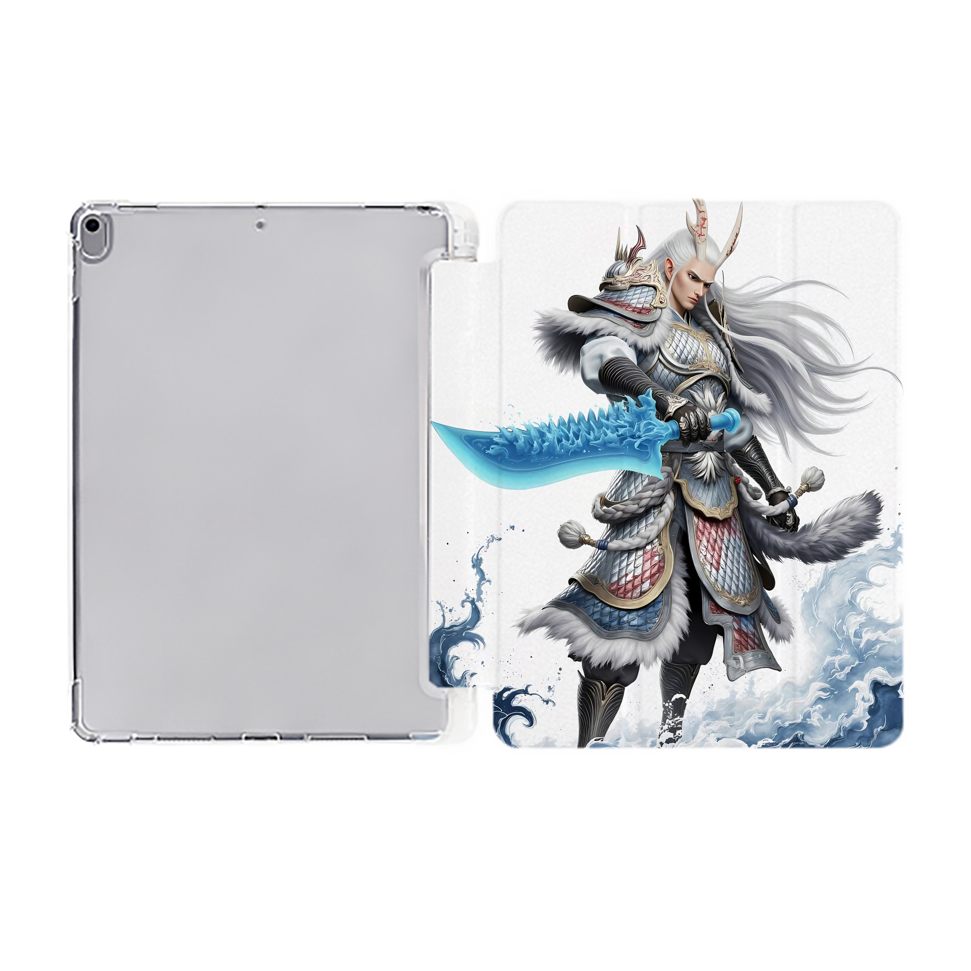 Ne Zha 2 ナタ 魔童の大暴れ IPad ケース ペン収納付き 三つ折りスタンド PUレザー×シリコン 対応機種9.5/10.5/10.9インチ